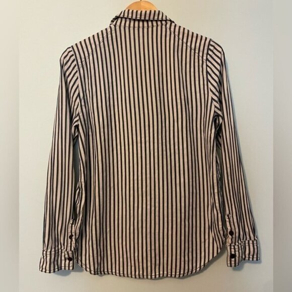 COPY Paige Striped Button Up Shirt Size Small - Picture 5 of 8